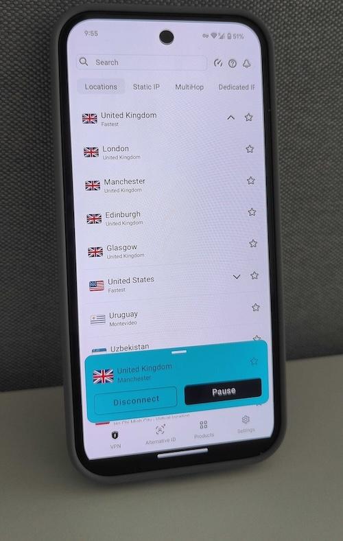 surfshark app mobile uk server