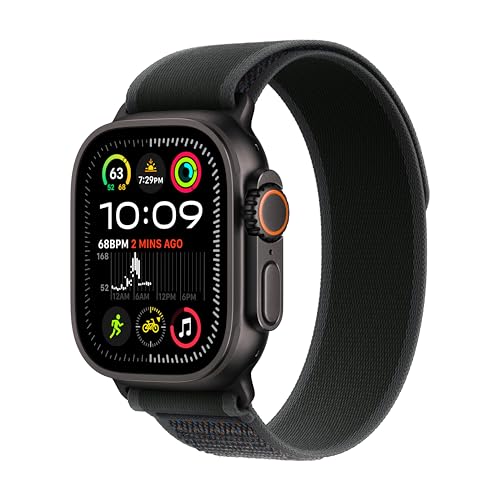 Large image for amazon product "Apple Watch Ultra 2 (49mm, Black Titanium, Trail Loop, GPS + Cellular)"