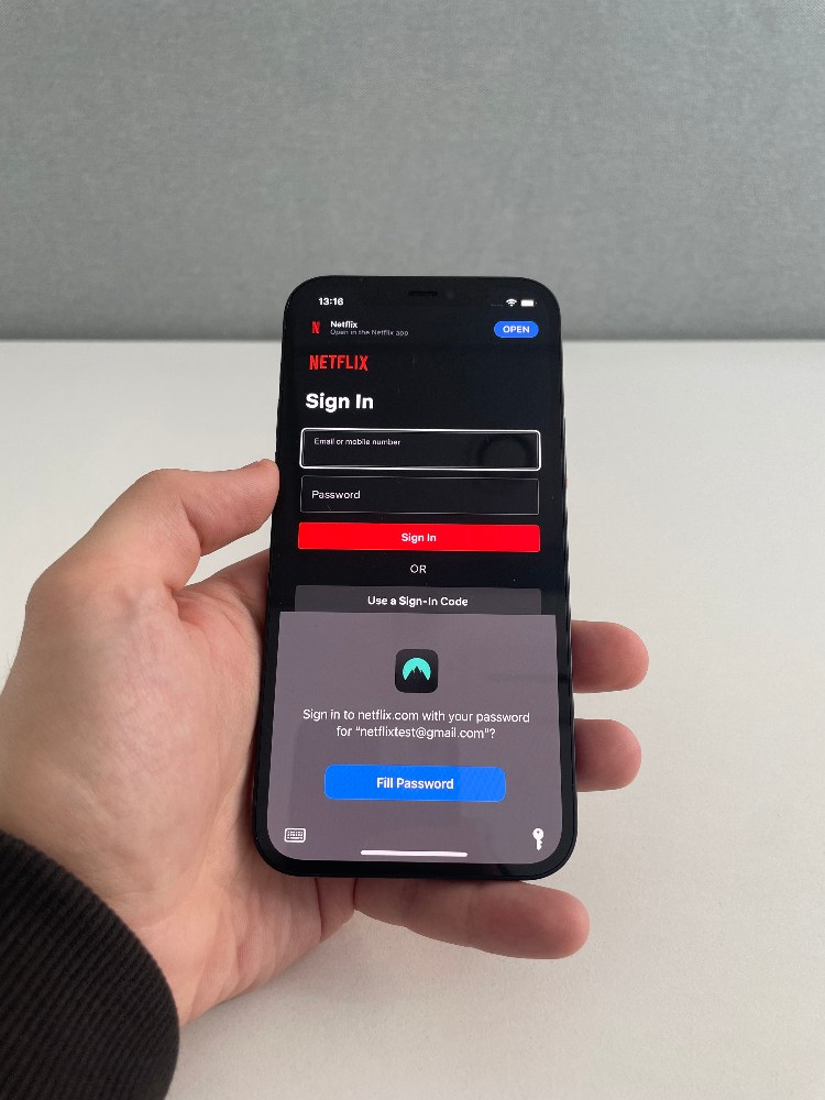 NordPass autofill experience on iPhone