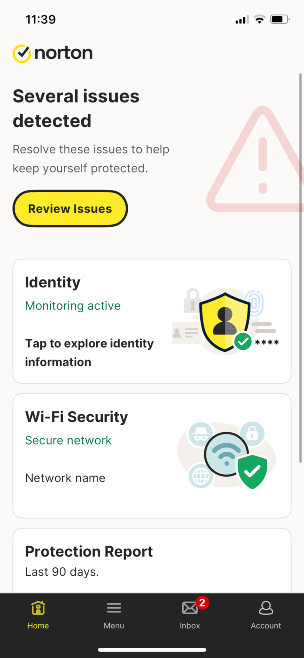 norton ios app interface vs malwarebytes