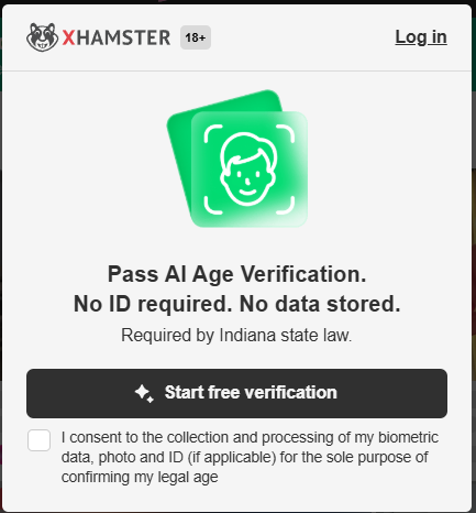 xHamster AI age verification