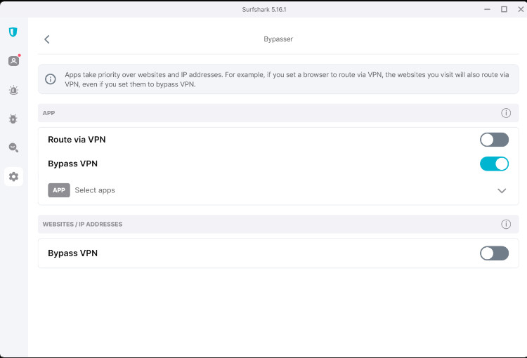 Using Surfshark’s Bypasser on Windows 11