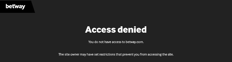Betway denied page