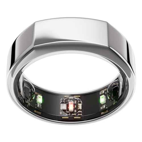 Large image for amazon product "Oura Ring Gen3 Heritage – Silver Size 9"