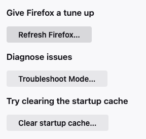 Select Refresh Firefox