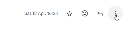 Gmail 3 dot menu