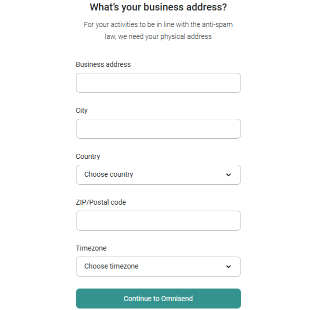 omnisend physical address