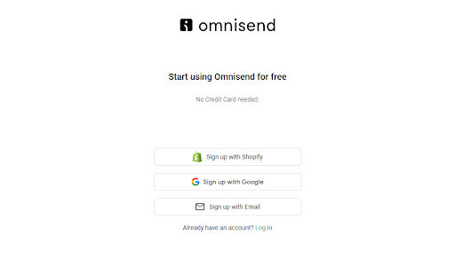 omnisend create account
