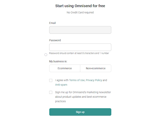 omnisend sign up