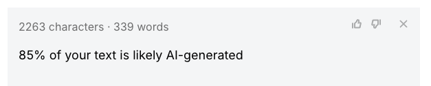 Ahrefs test results after random text changes by a human