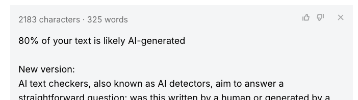 Ahrefs test results after adjusting grammar and punctuation using AI