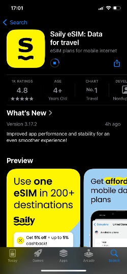 Downloading the Saily app new2