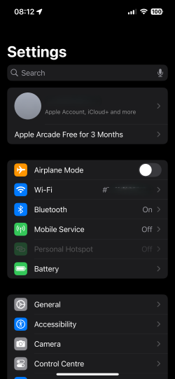 iphone settings for IP change