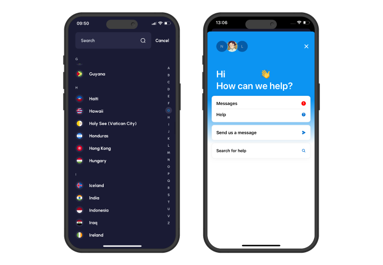 Nomad countries list and customer support options for Hungary
