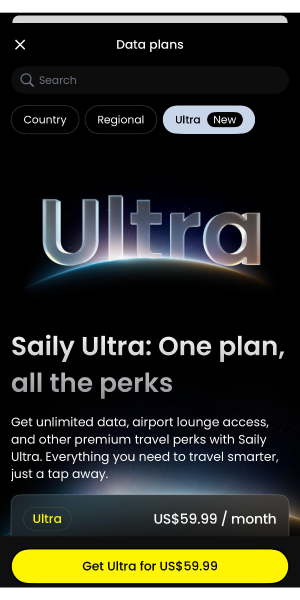 Saily Ultra plan offer in the Saily app