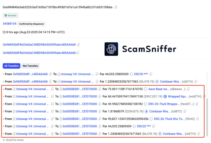scam sniffer screenshot