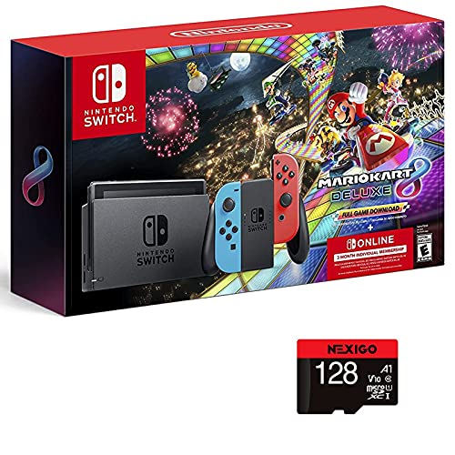 Large image for amazon product "Nintendo Switch Mario Kart 8 Deluxe Bundle 3 Month Nintendo + 128G…"