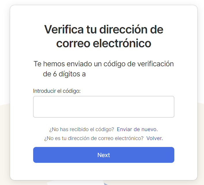 Verifica tu dirección de correo electrónico