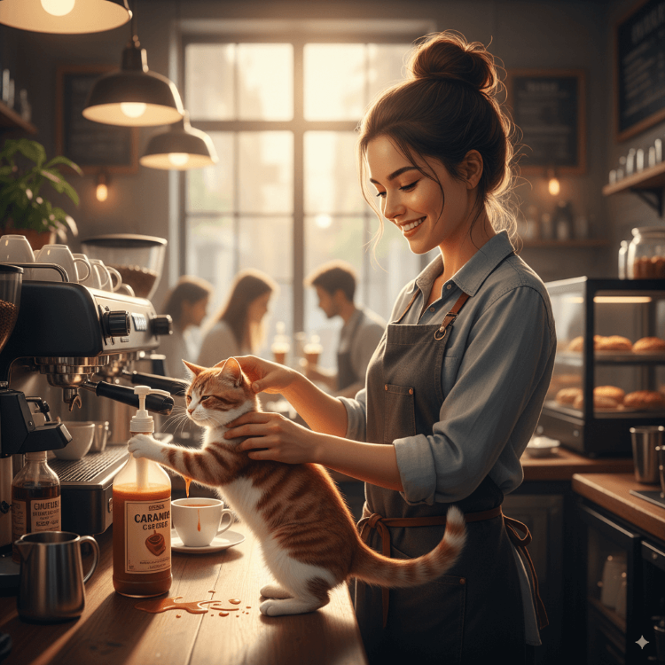 Image of a barista generated with Nano Banana