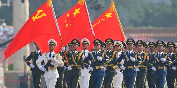 The Chinese military having a parade.