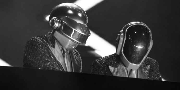 Daft Punk robots in concert.