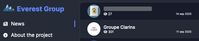 Clarins data breach post