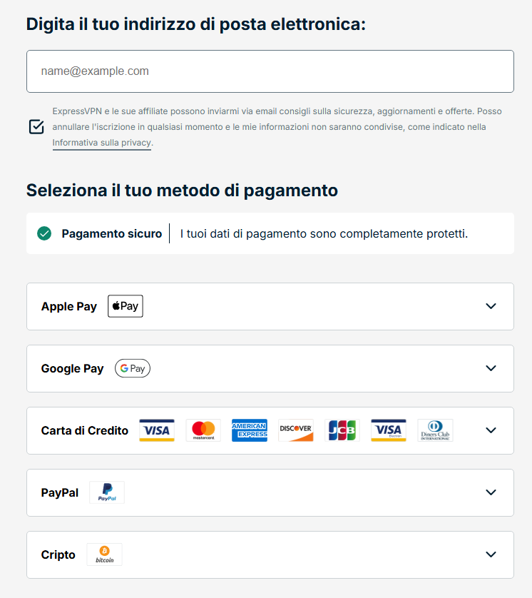 expressvpn payment methods it
