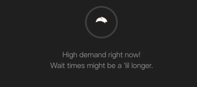 High demand warning on Pika Labs for a paid customer