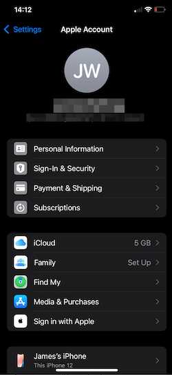 Apple ID setting for location change