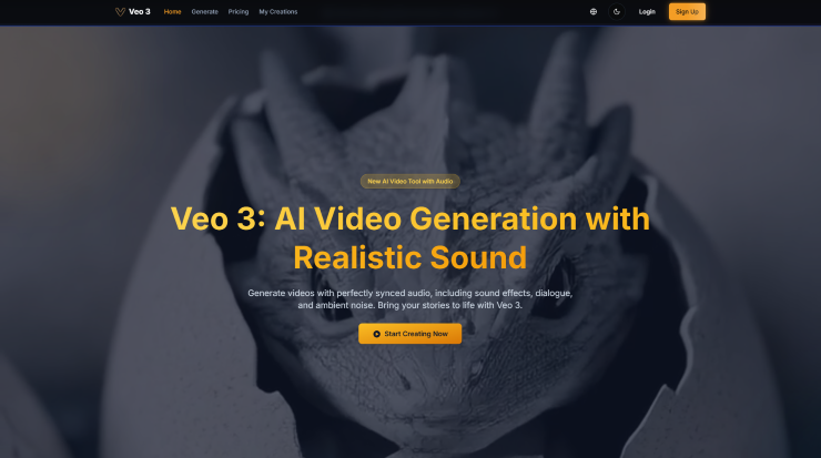 Google Veo 3 home page