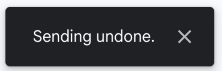 Sending undone message
