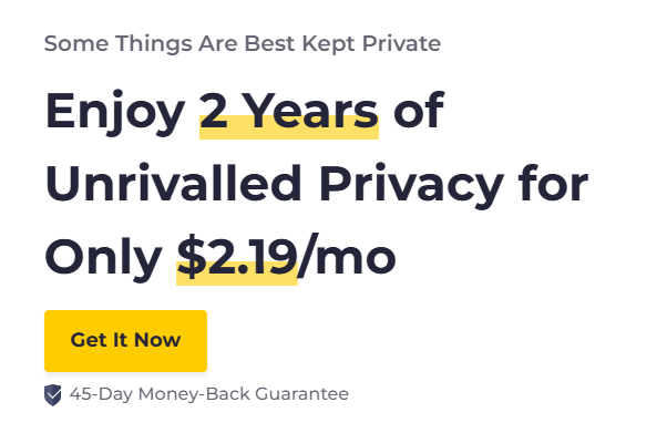 CyberGhost deal on official website