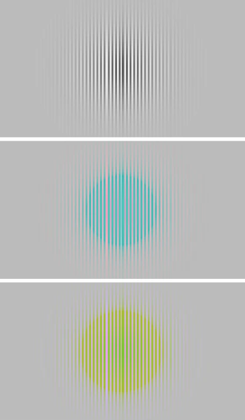 three images of grey, blue, think straight lines