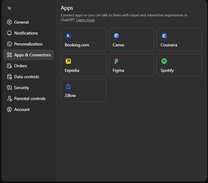 openai-apps-settings