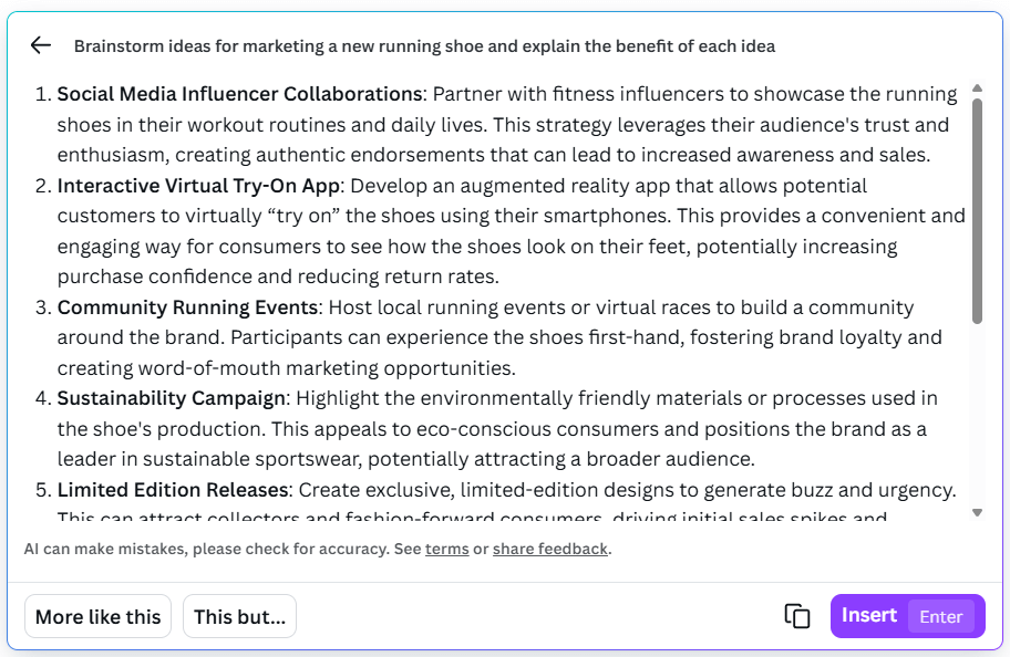 canva web builder ai text generator