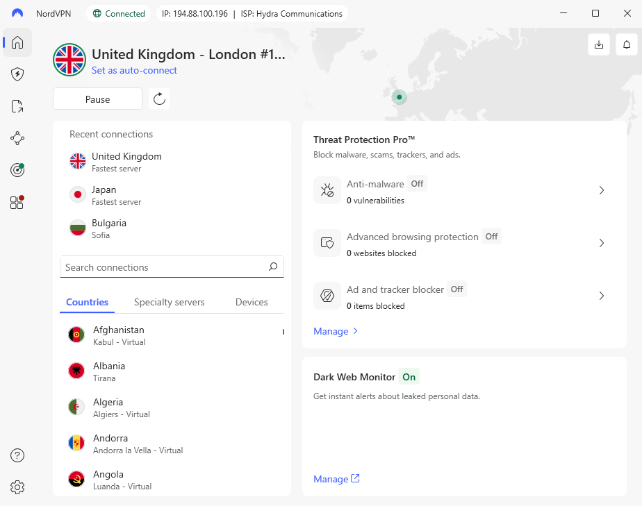 Accessing WhatsApp from the UAE with NordVPN