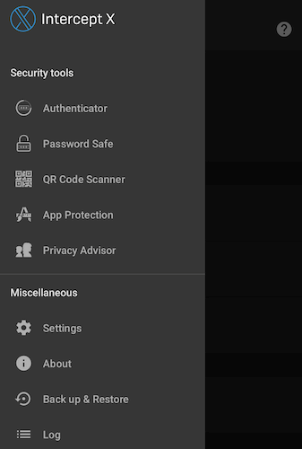 Sophos mobile app interface 2