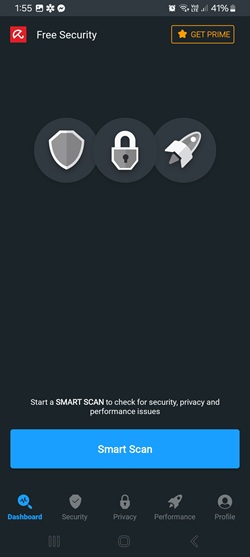 Avira mobile dashboard