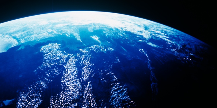 A retro image of the earth.
