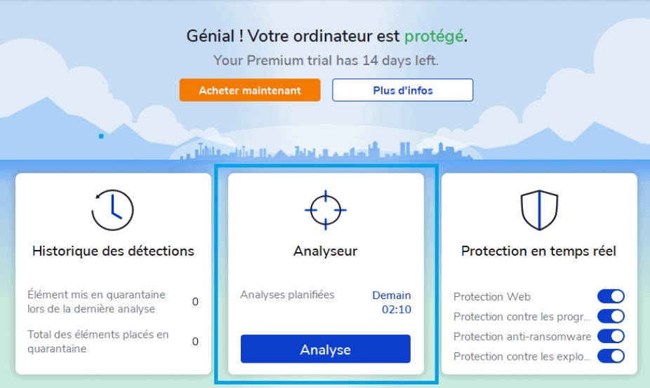 lancer votre premier scan antivirus