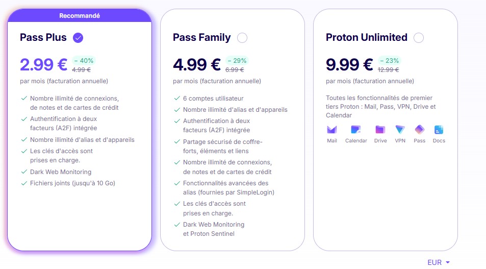FR Create Proton Pass account