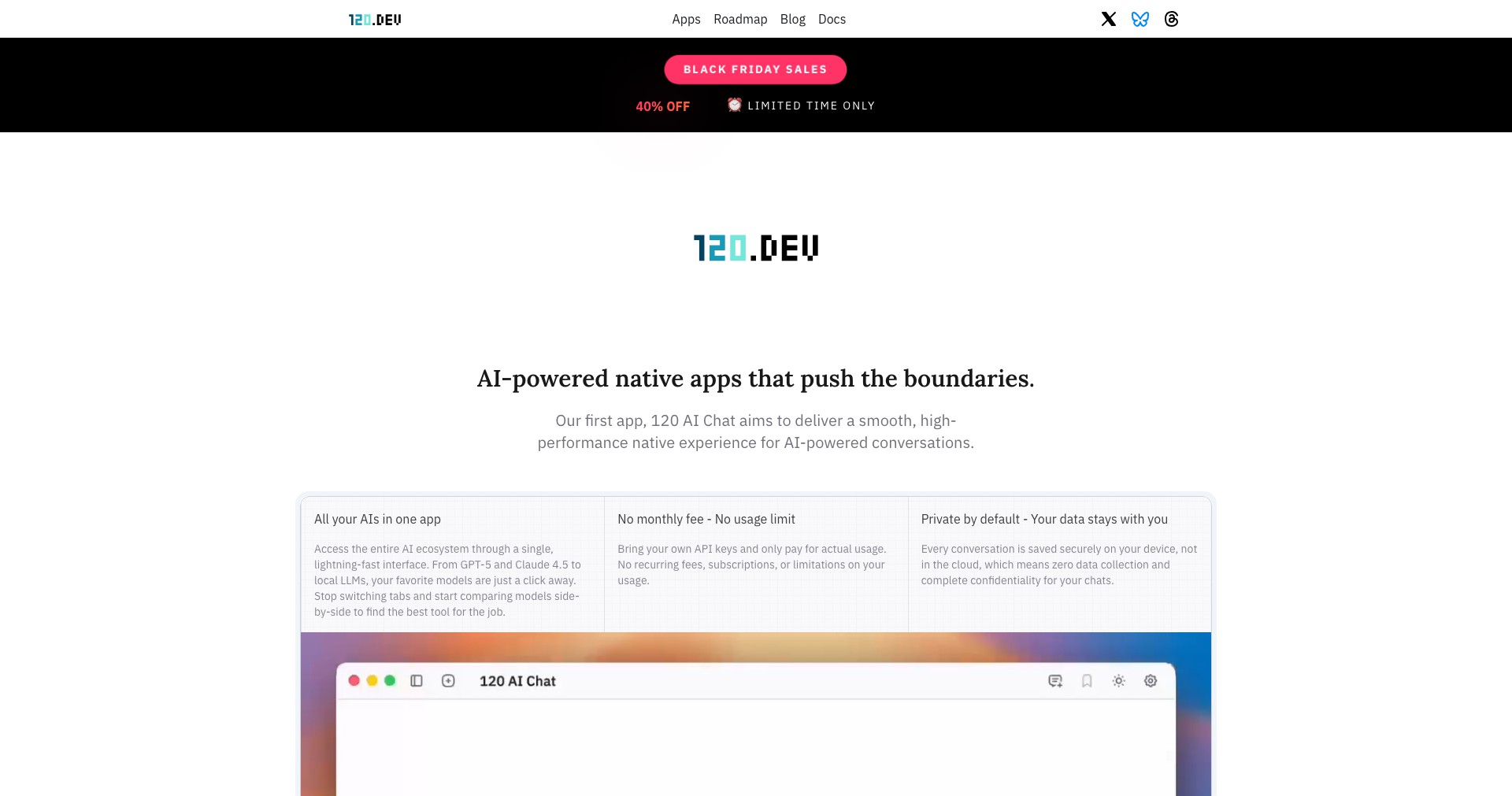 120.dev Screenshot