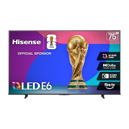 Large image for amazon product "Hisense 75" E6 Cinema Series QLED 4K UHD Smart Fire TV"