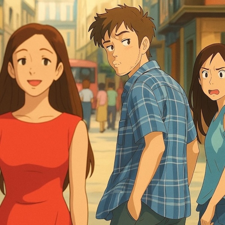 AI-generated image with a Studio Ghibli aesthetic