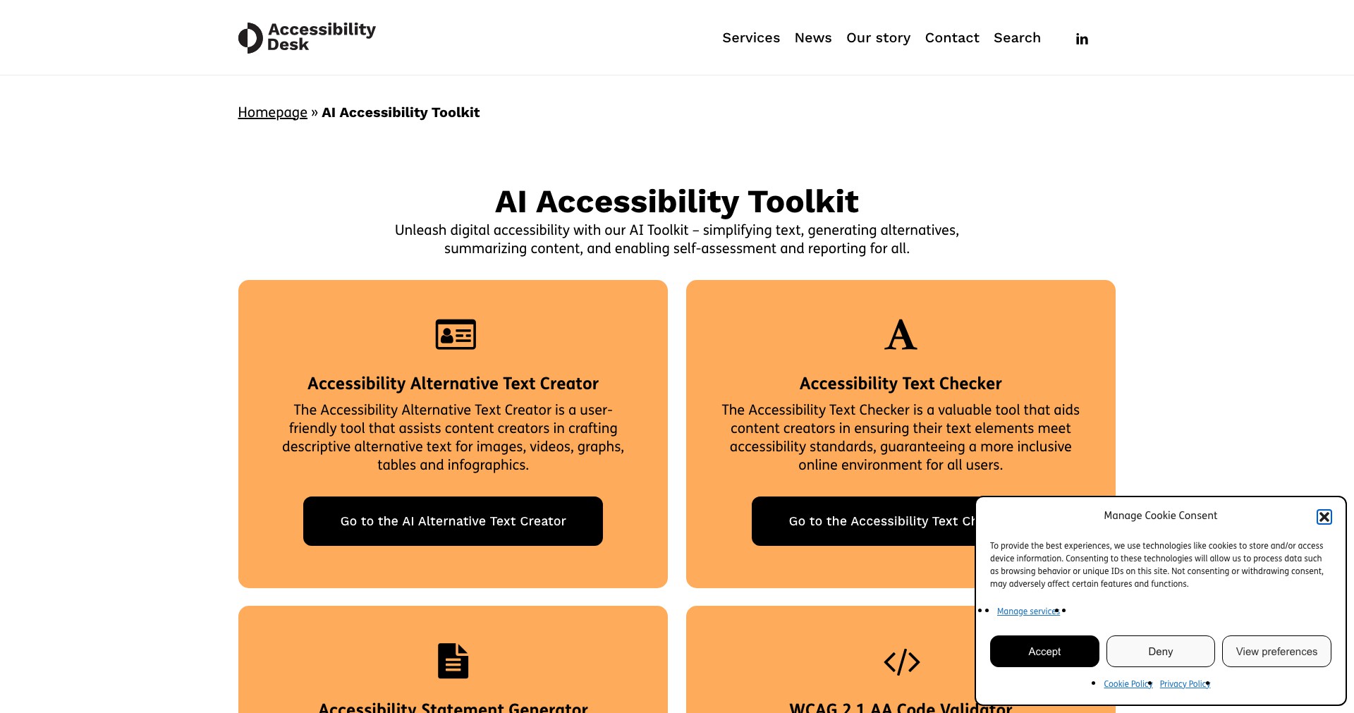 Accessibility Desk Screenshot