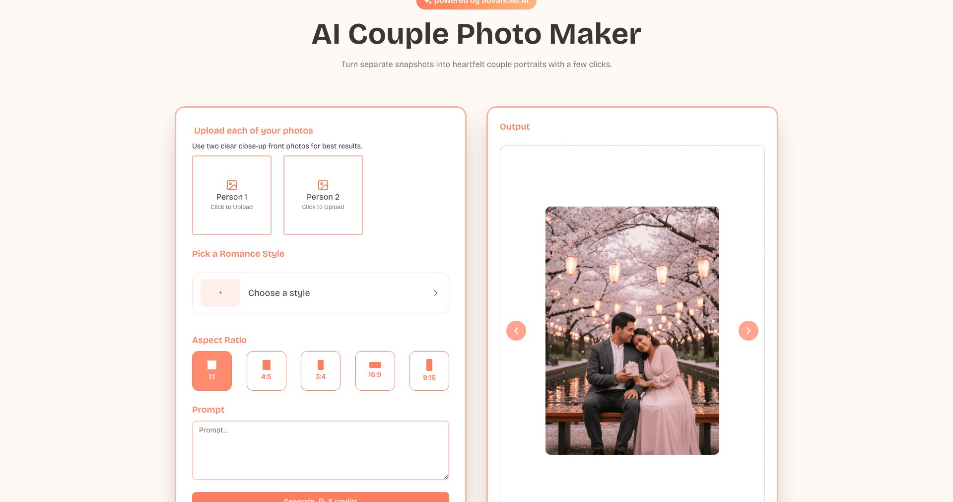 AI Couple Photo.com Screenshot