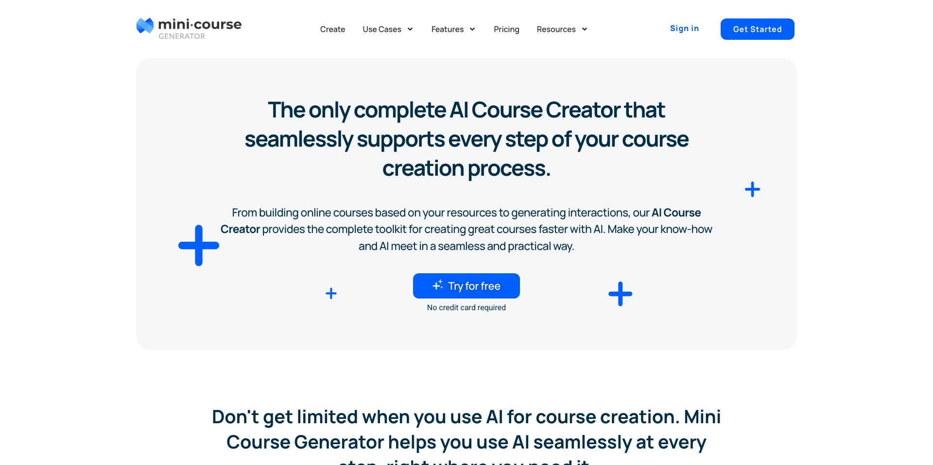 AI Course Creator Screenshot