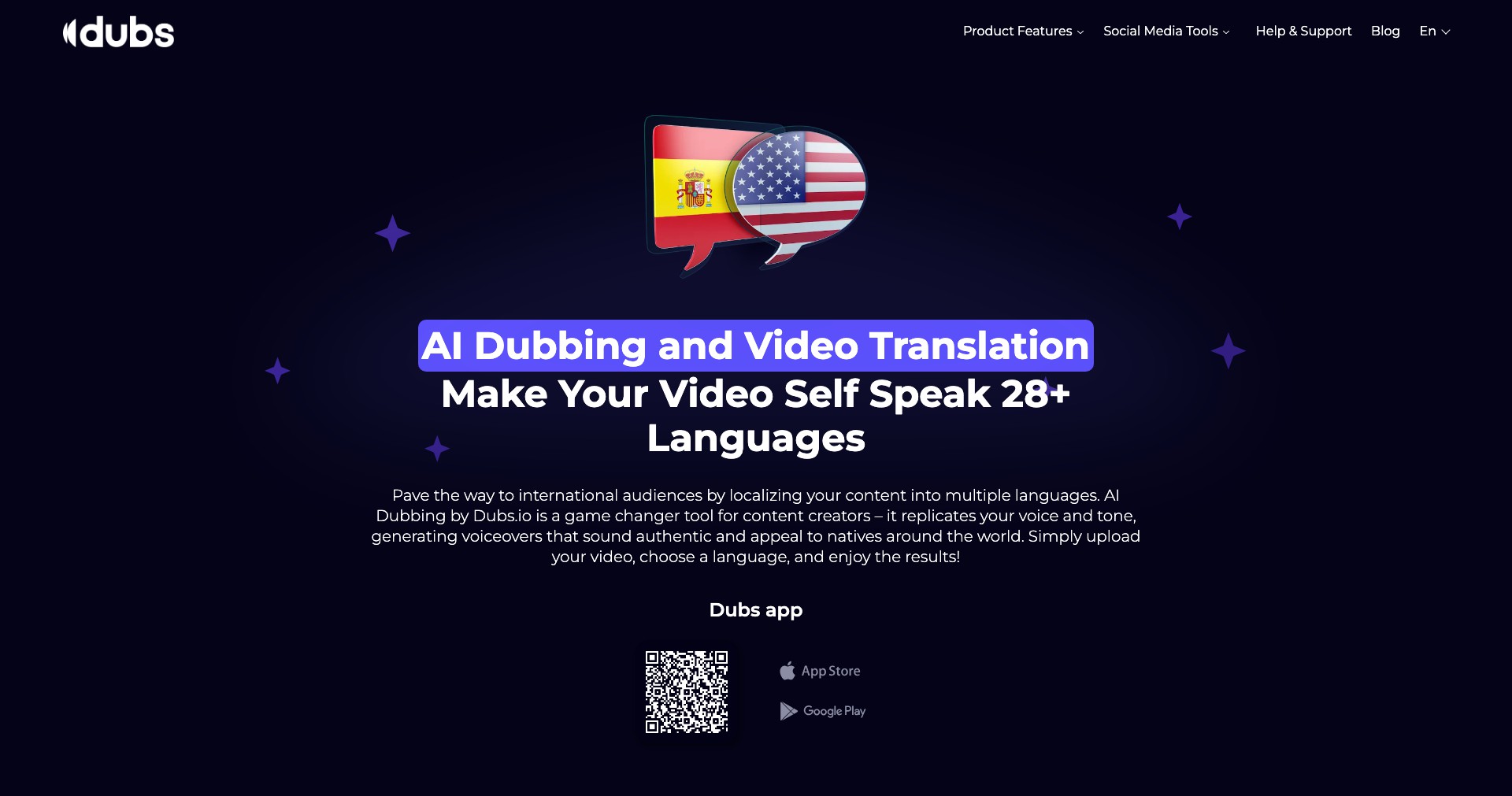 AI Dubbing by Captions Screenshot
