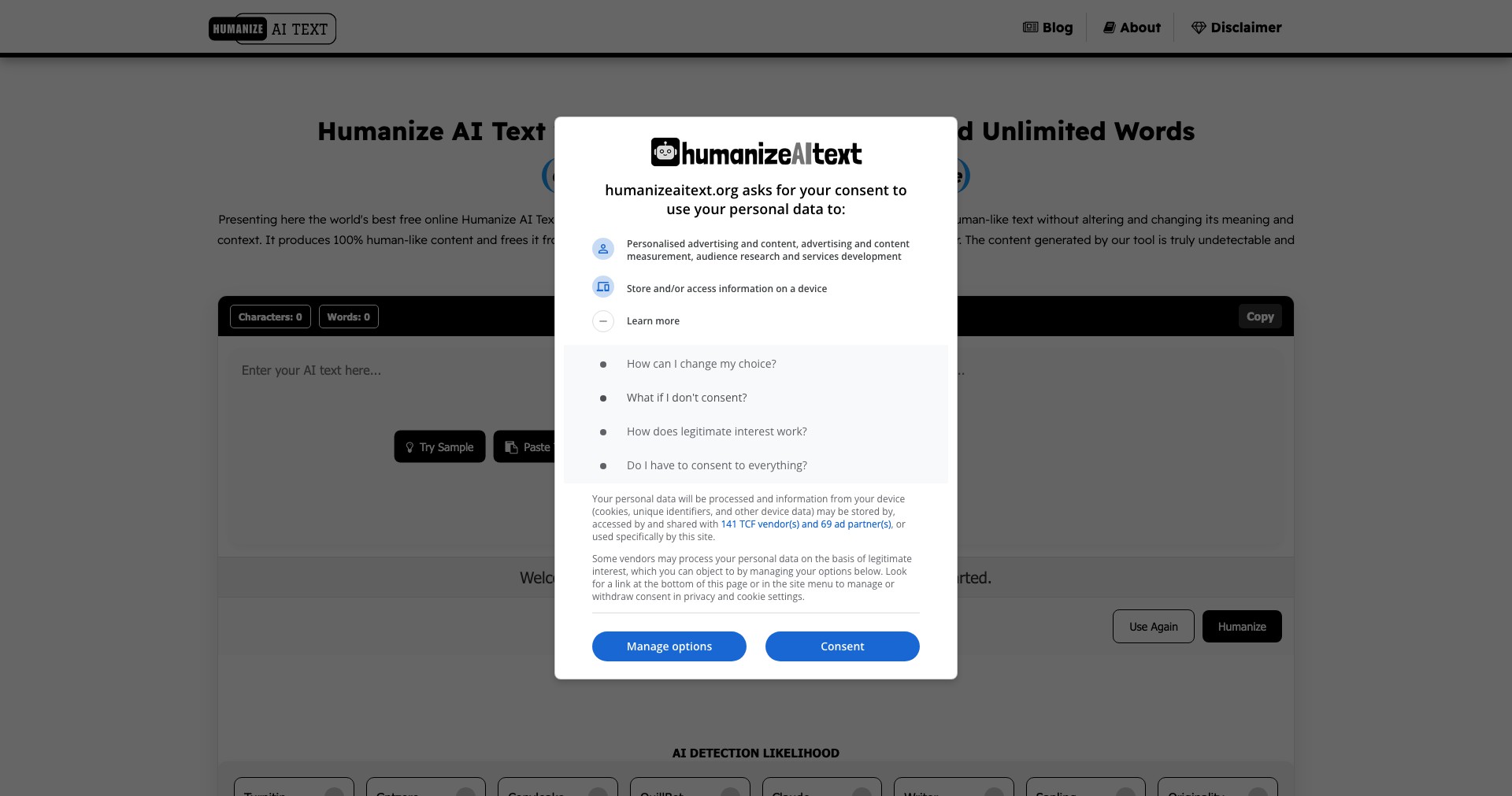 AI Humanizer Screenshot