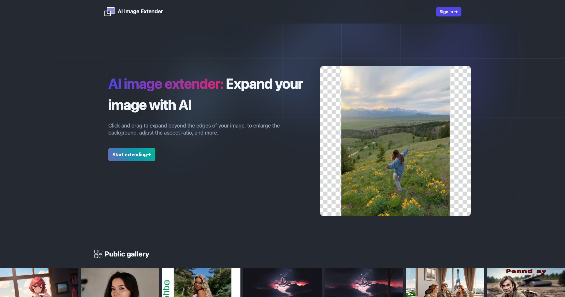 AI Image Extender Screenshot
